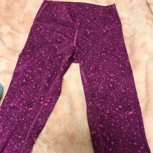 Pink cropped lulu pants